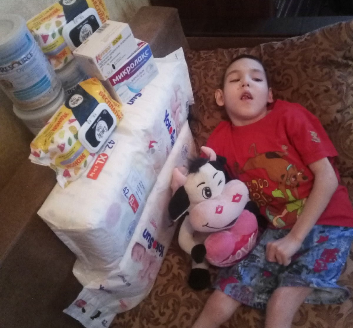 Благодаря другу наших деток -Ив Ванрой в этом месяце мы смогли помочь Дане жить без боли и мучений ,необходимыми лекарствами и специализированым питанием .1632145685